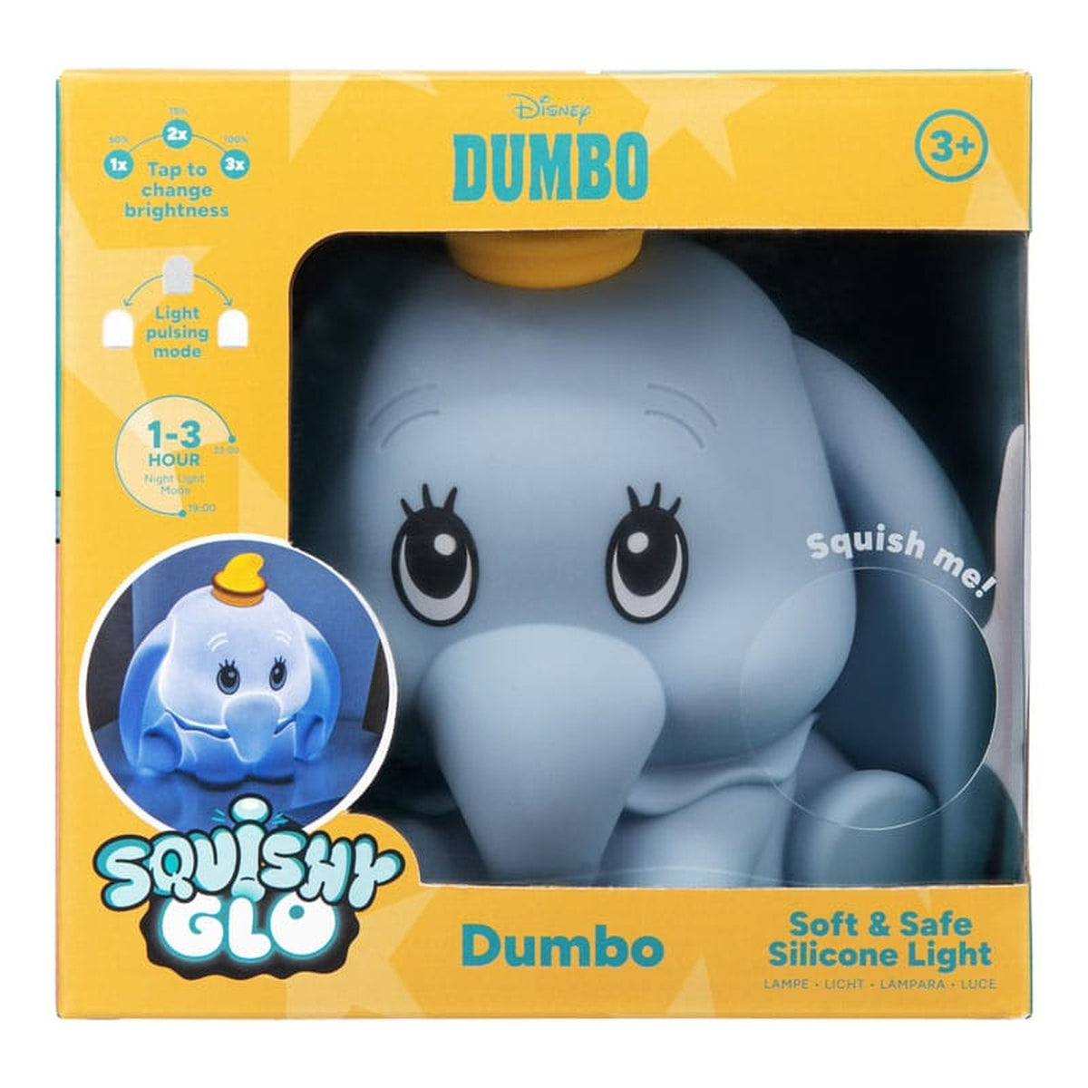 Image produit Disney Squishy Glo lampe en silicone Dumbo