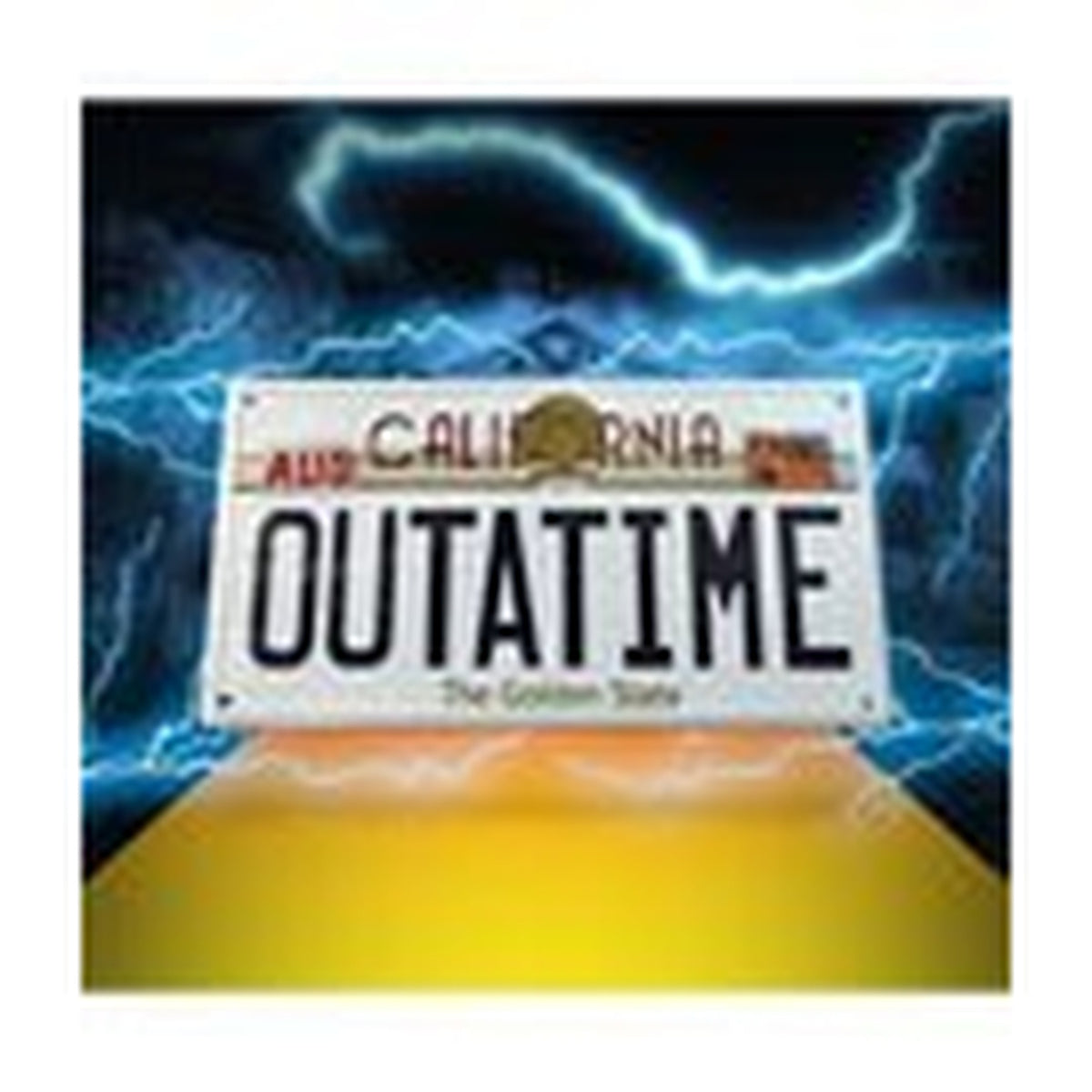 Image produit Retour vers le futur Plaque métallique Outatime Plaque d'immatriculation DeLorean