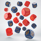 Image produit Set de dés D6 Crosshairs Compact Cobalt & Rouge (20)