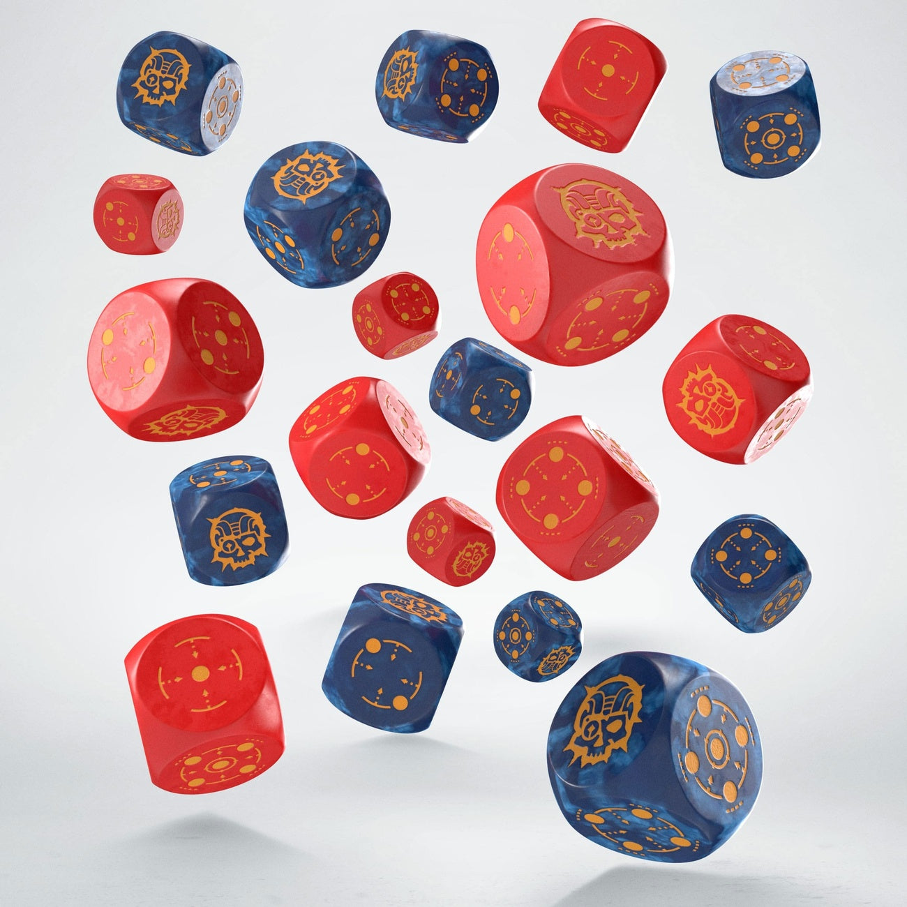 Image produit Set de dés D6 Crosshairs Compact Cobalt & Rouge (20)