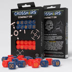 Image produit Set de dés D6 Crosshairs Compact Cobalt & Rouge (20)
