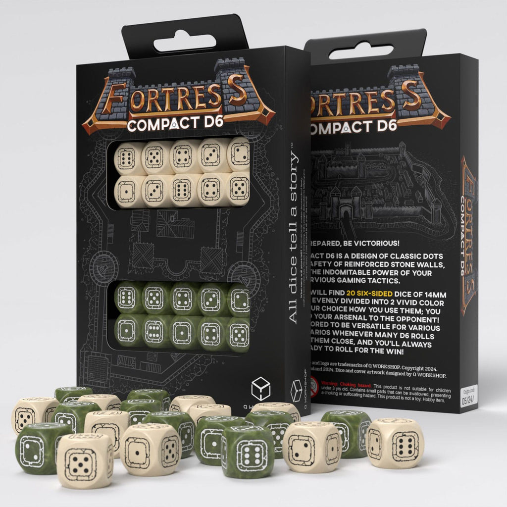 Image produit Fortress Compact D6 Set de dés Beige & Olive (20)
