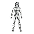 Image produit Teenage Mutant Ninja Turtles Figurine articulée Casey Jones Black & White 18 cm