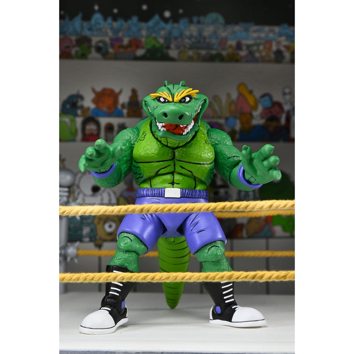 Image produit Teenage Mutant Ninja Turtles (Archie Comics) figurine Stump Wrestling Leatherhead 18 cm