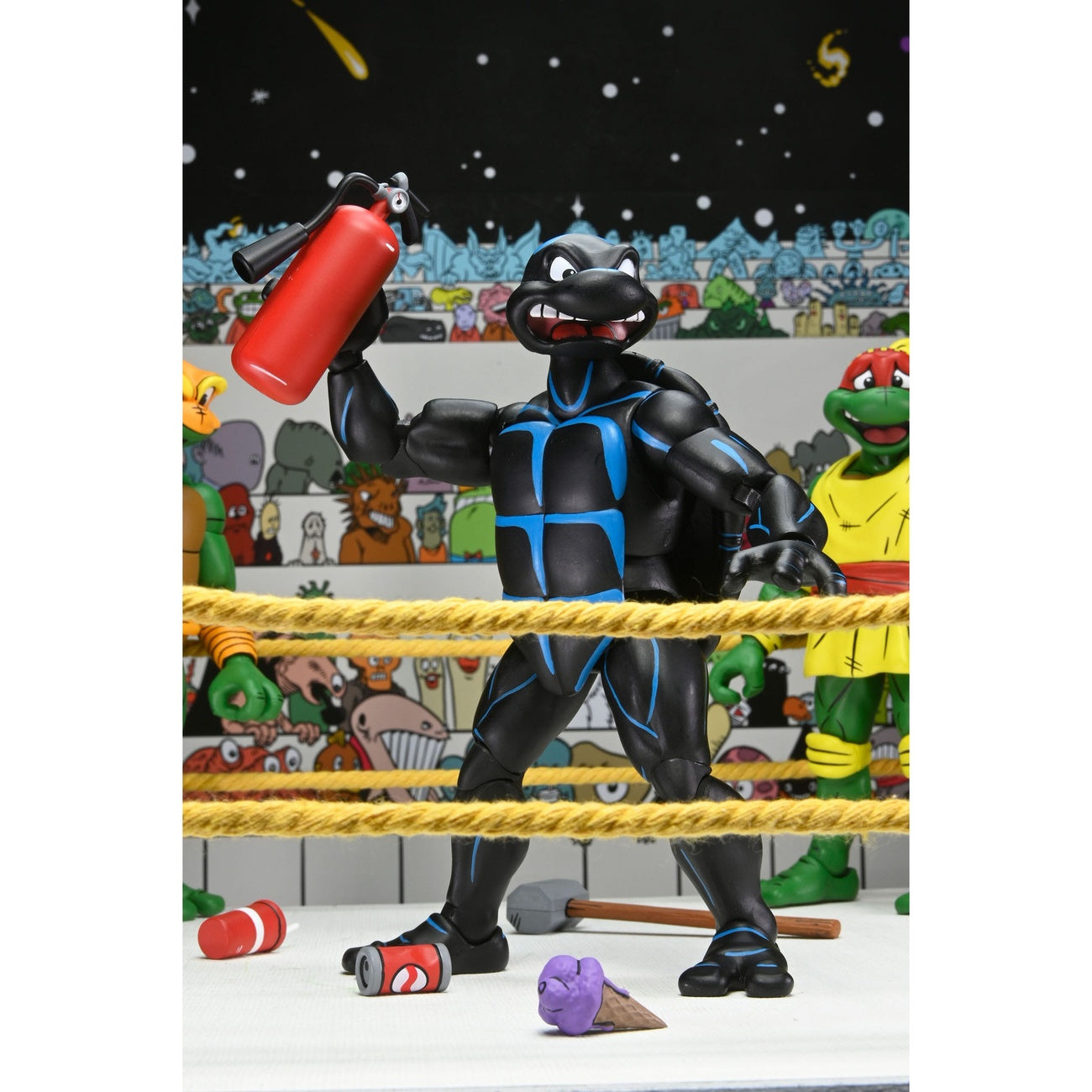 Image produit Teenage Mutant Ninja Turtles (Archie Comics) Set de 4 figurines d’action Stump Wrestling Turtles 18 cm