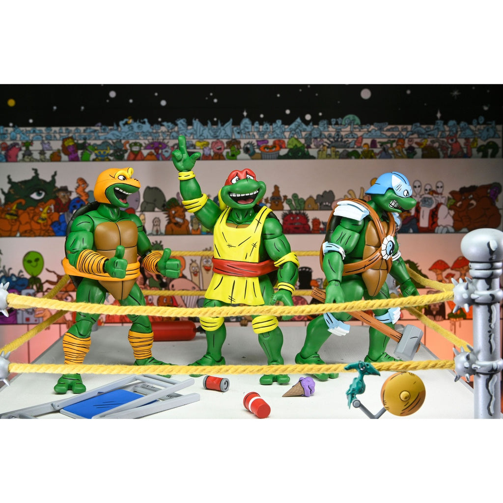 Image produit Teenage Mutant Ninja Turtles (Archie Comics) Set de 4 figurines d’action Stump Wrestling Turtles 18 cm