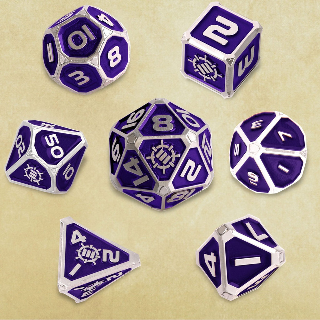 Image produit Enhance Tabletop Series Set de dés RPG métal violet (7)