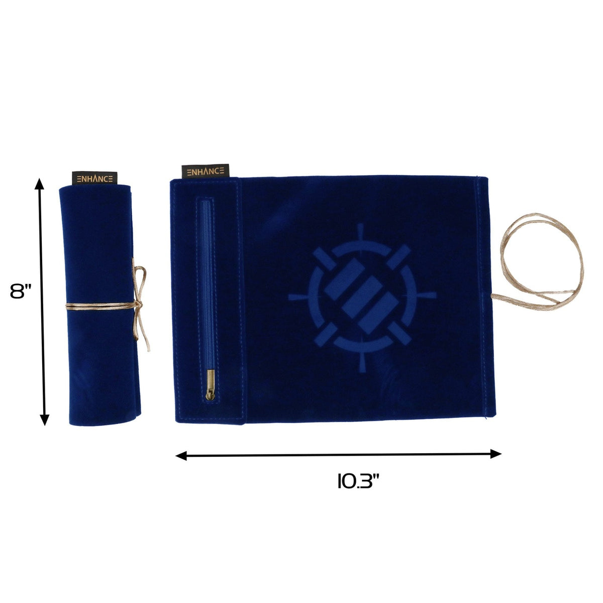 Image produit Enhance Tabletop Roll on a Scroll – Pochette à dés avec dés bleus