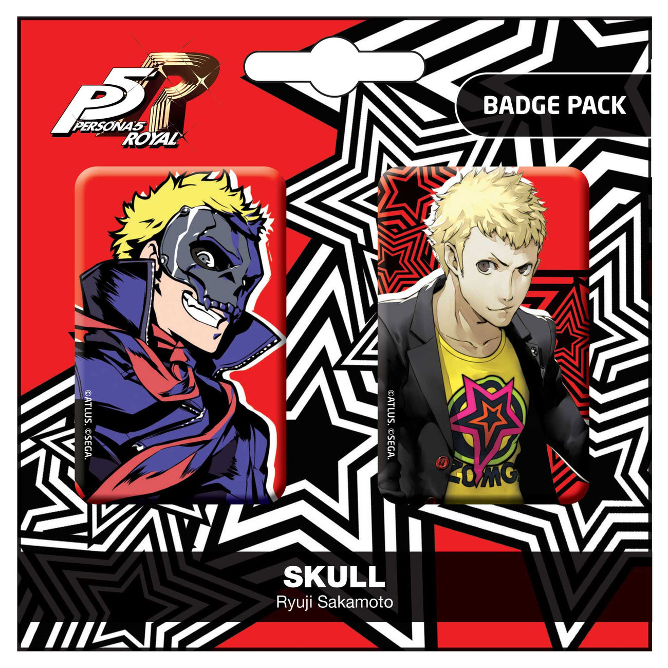 Product image Persona 5 Royal Pin Button Double Pack Skull / Ryuji Sakamoto