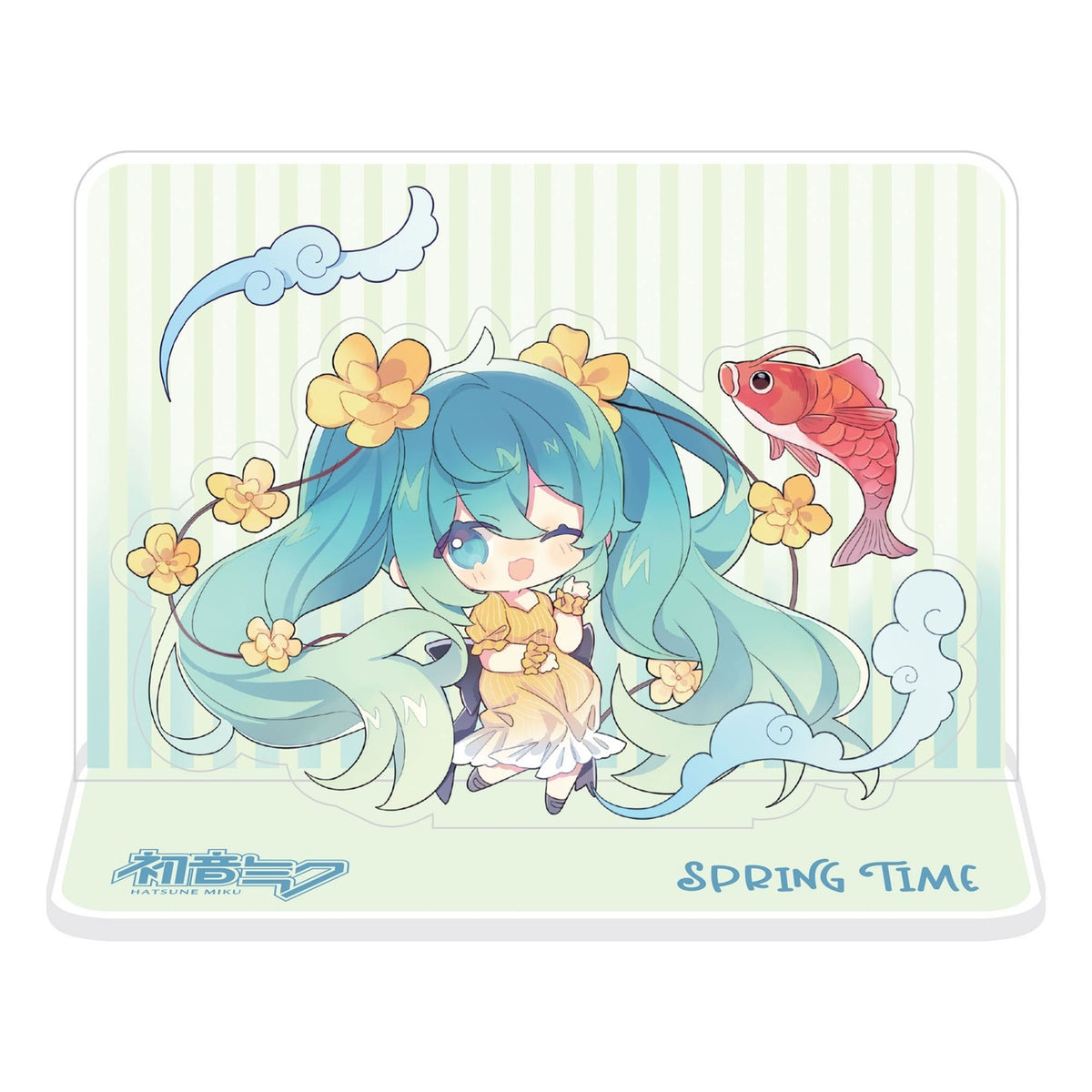 Image produit Hatsune Miku présentoir figurine en acrylique Hatsune Miku Spring Time Chibi Miku with Koi 11 cm