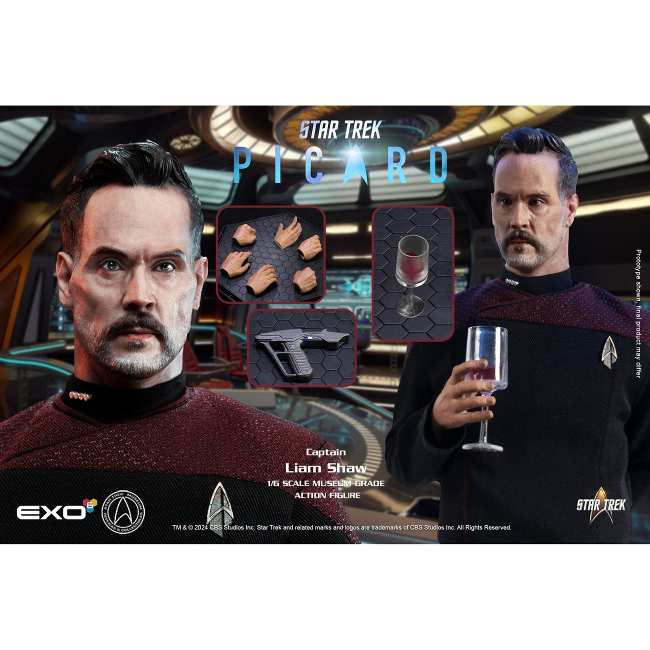 Image produit Star Trek: Picard figurine articulée 1/6 Captain Liam Shaw 30 cm
