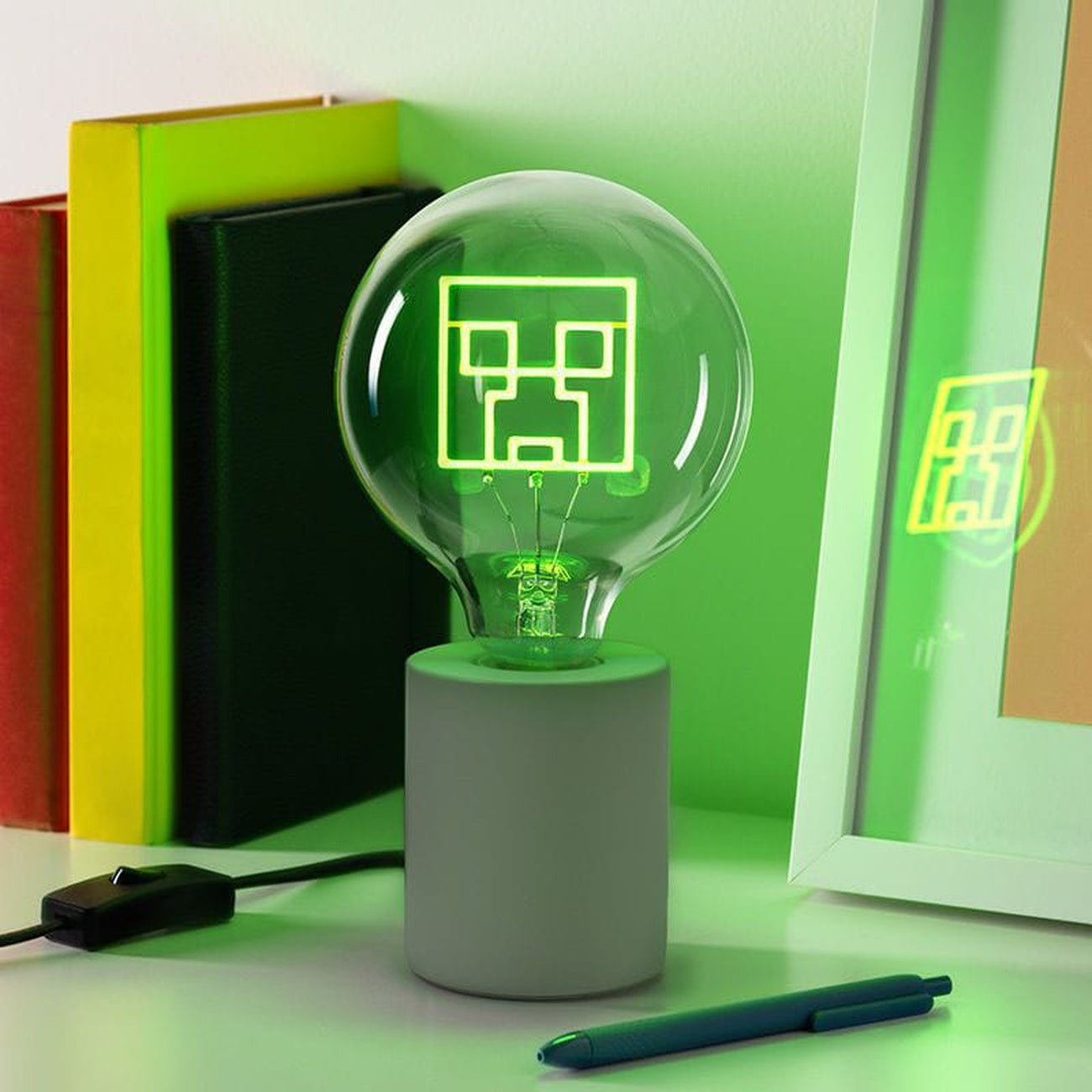 Image produit Minecraft Lampe LED Néon Creeper