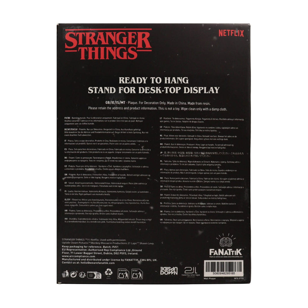 Image produit Stranger Things Panneau en résine Fenêtre en vitrail Creel House