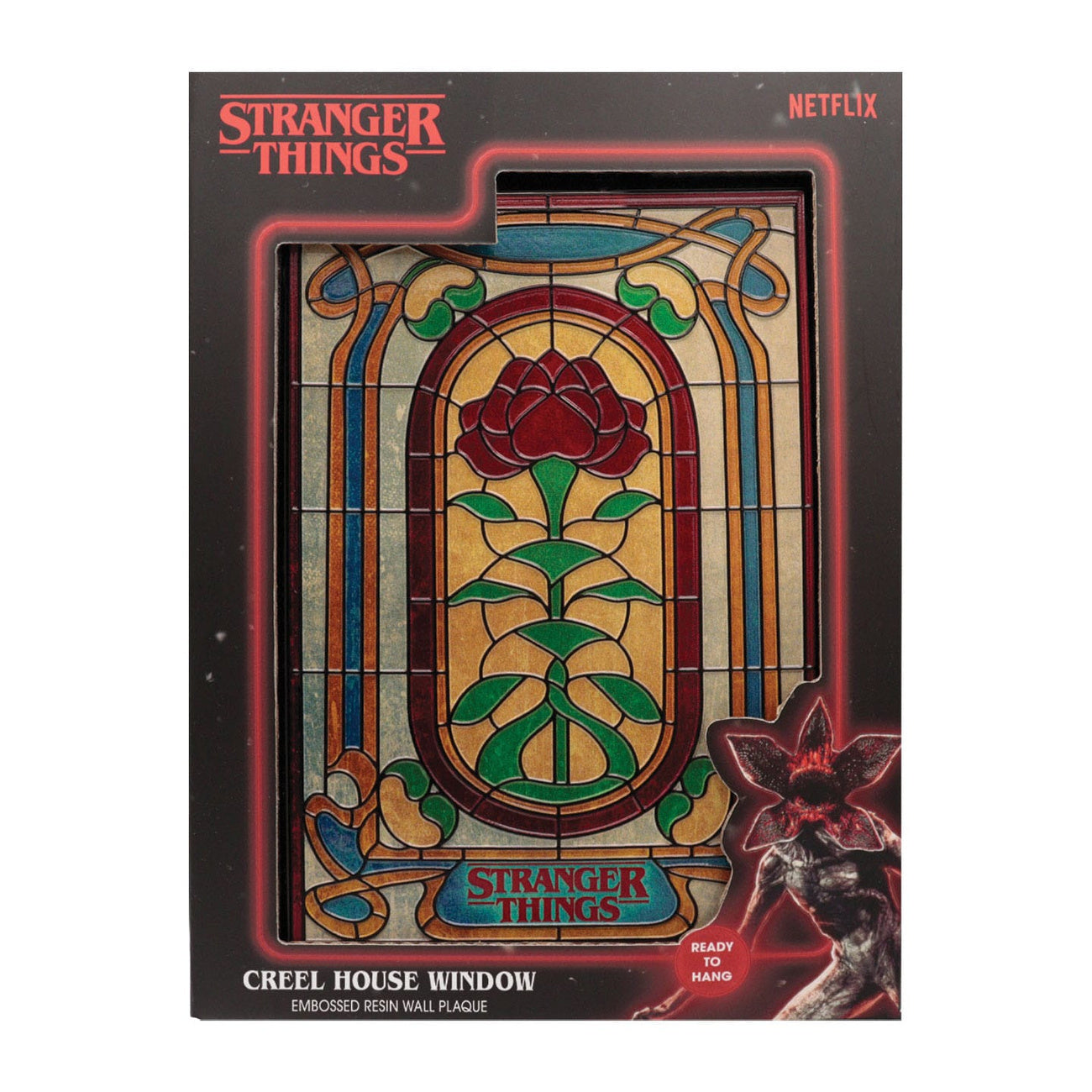 Image produit Stranger Things Panneau en résine Fenêtre en vitrail Creel House