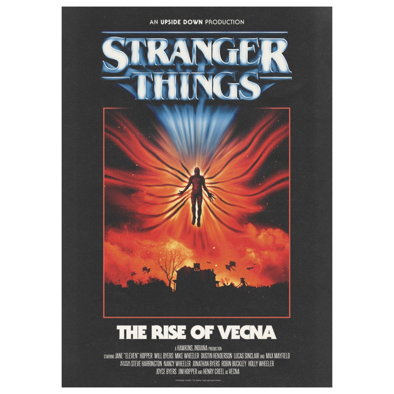 Image produit Stranger Things Affiche d'art The Rise of Vecna Édition Limitée 42 x 30 cm