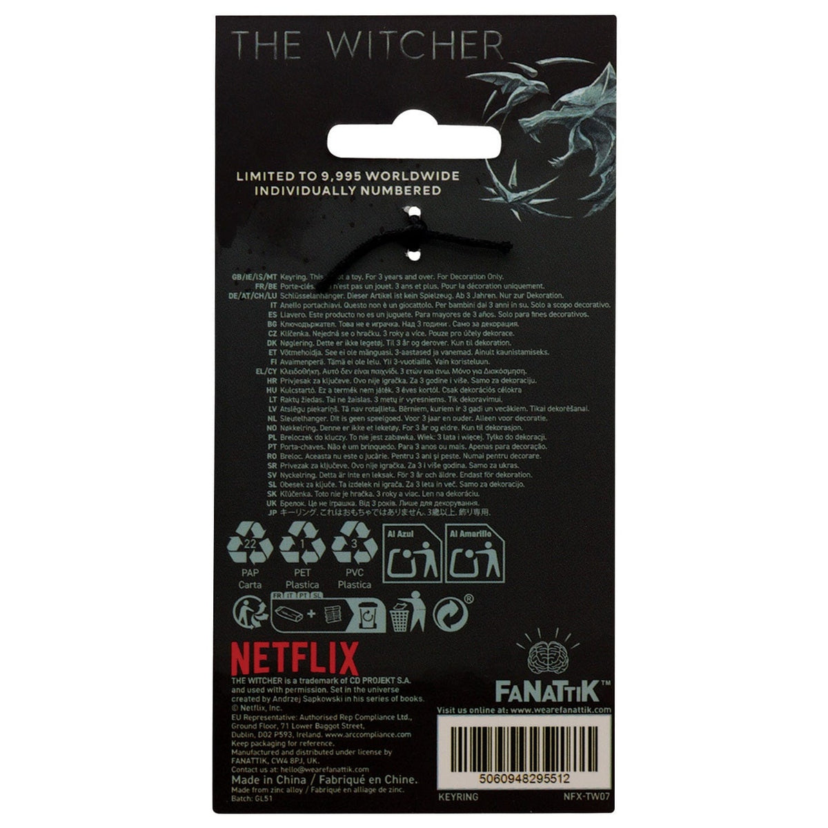 Image produit The Witcher Porte-clés Witcher & Ablette Édition Limitée