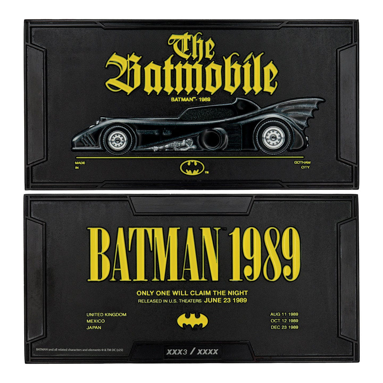 Image produit DC Comics Lingot en métal Batman Batmobile XL Édition limitée