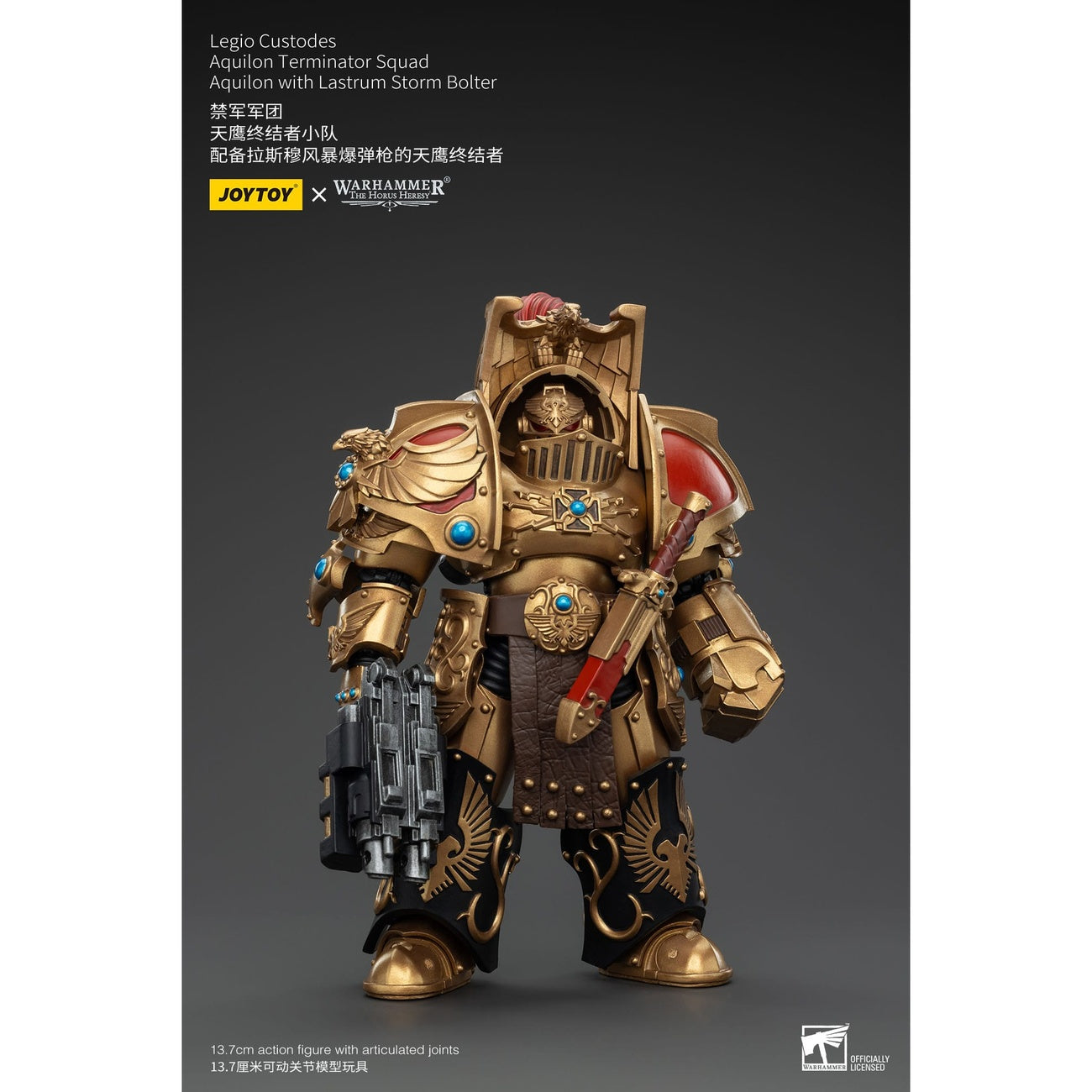 Product image Warhammer The Horus Heresy Action Figure 1/18 Legio Custodes Aquilon Terminator Squad Aquilon with Lastrum Storm Bolter 14