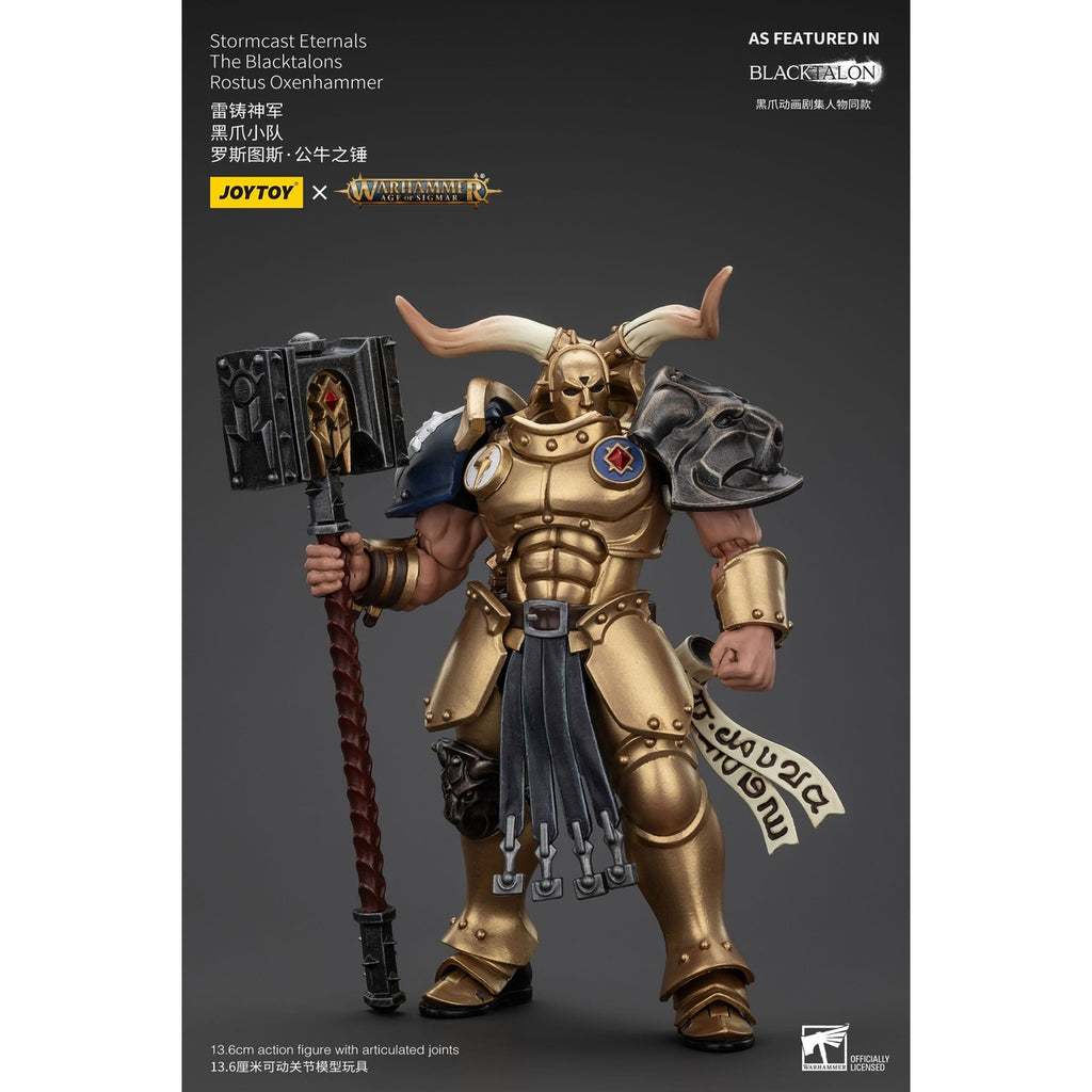 Image produit Warhammer Age of Sigmar Figurine articulée Stormcast Eternals The Blacktalons Rostus Oxen Hammer 20 cm