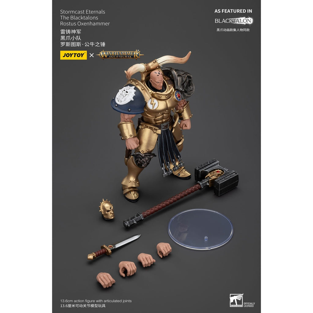 Image produit Warhammer Age of Sigmar Figurine articulée Stormcast Eternals The Blacktalons Rostus Oxen Hammer 20 cm