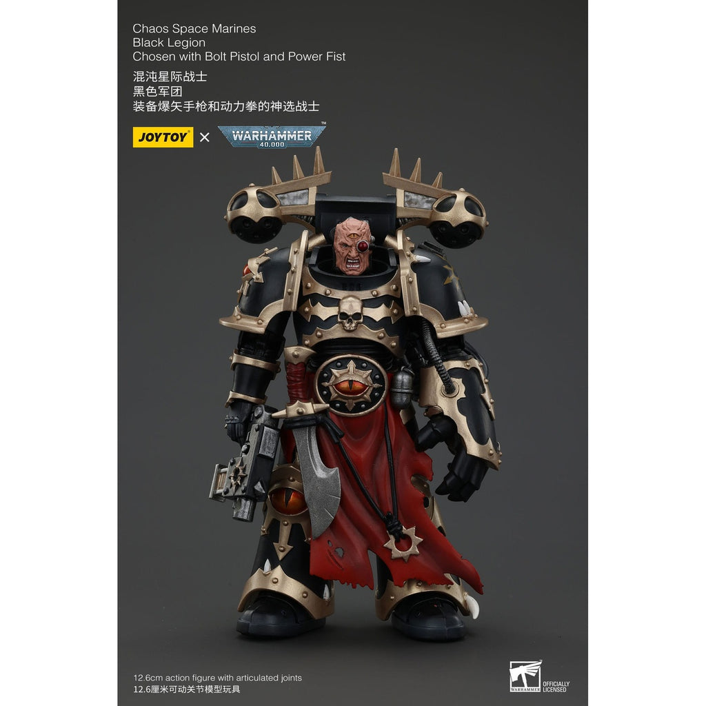 Image produit Figurine d’action Warhammer 40K Chaos Space Marines Black Legion Chosen avec Bolt Pistol et Power Fist 20 cm