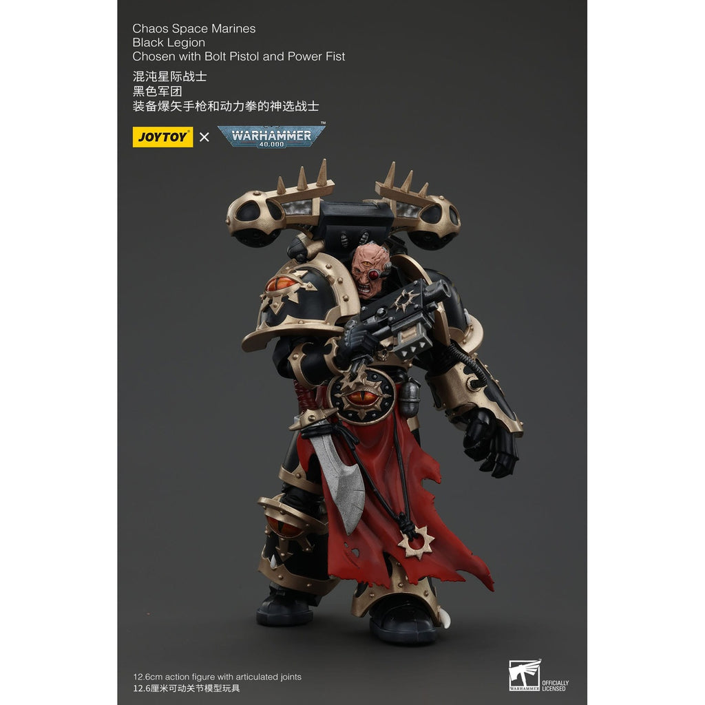 Image produit Figurine d’action Warhammer 40K Chaos Space Marines Black Legion Chosen avec Bolt Pistol et Power Fist 20 cm