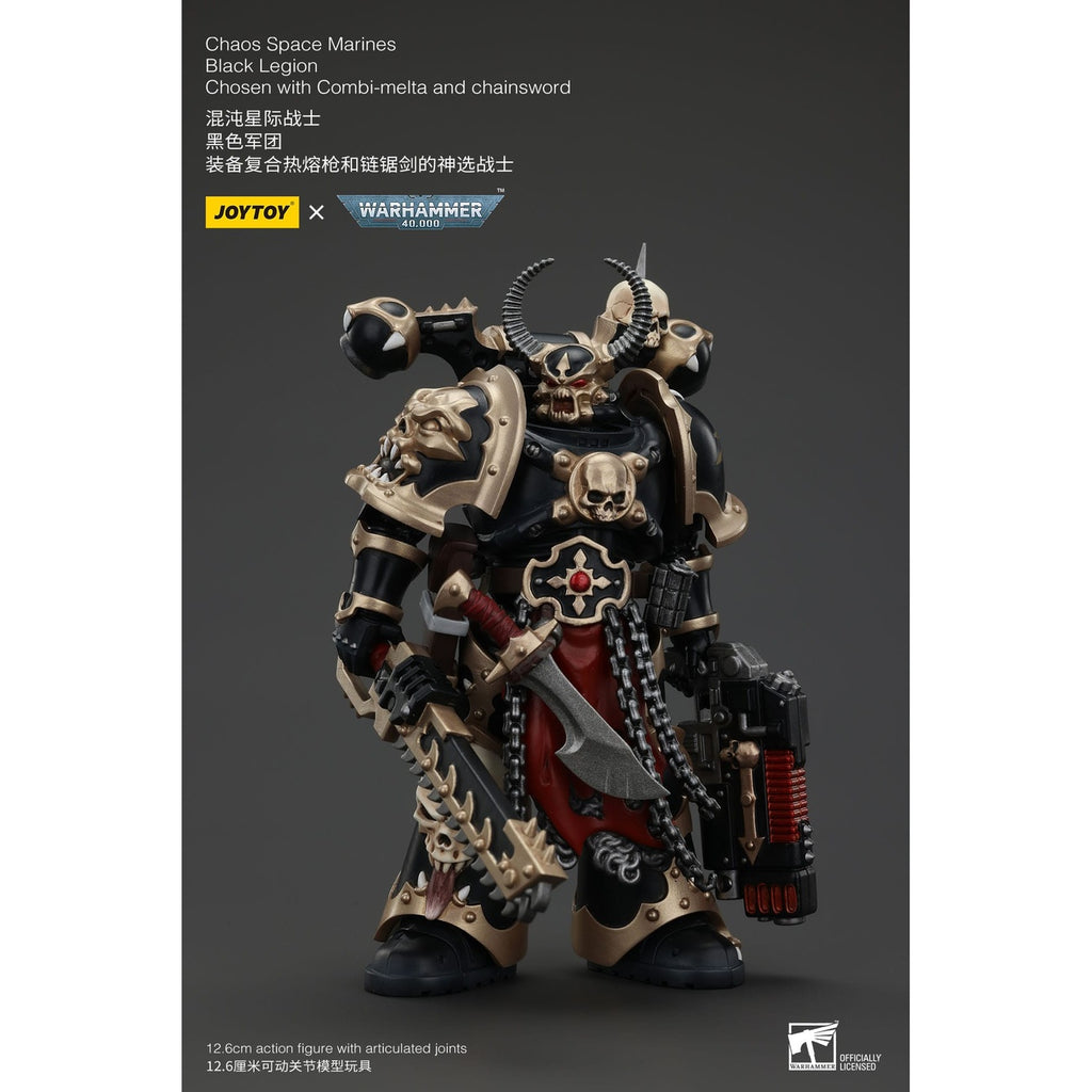 Image produit Warhammer 40k Figurine articulée Chaos Space Marines Black Legion Chosen avec Combi-melta et Chainsword 20 cm