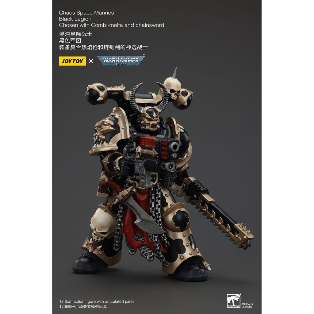 Image produit Warhammer 40k Figurine articulée Chaos Space Marines Black Legion Chosen avec Combi-melta et Chainsword 20 cm