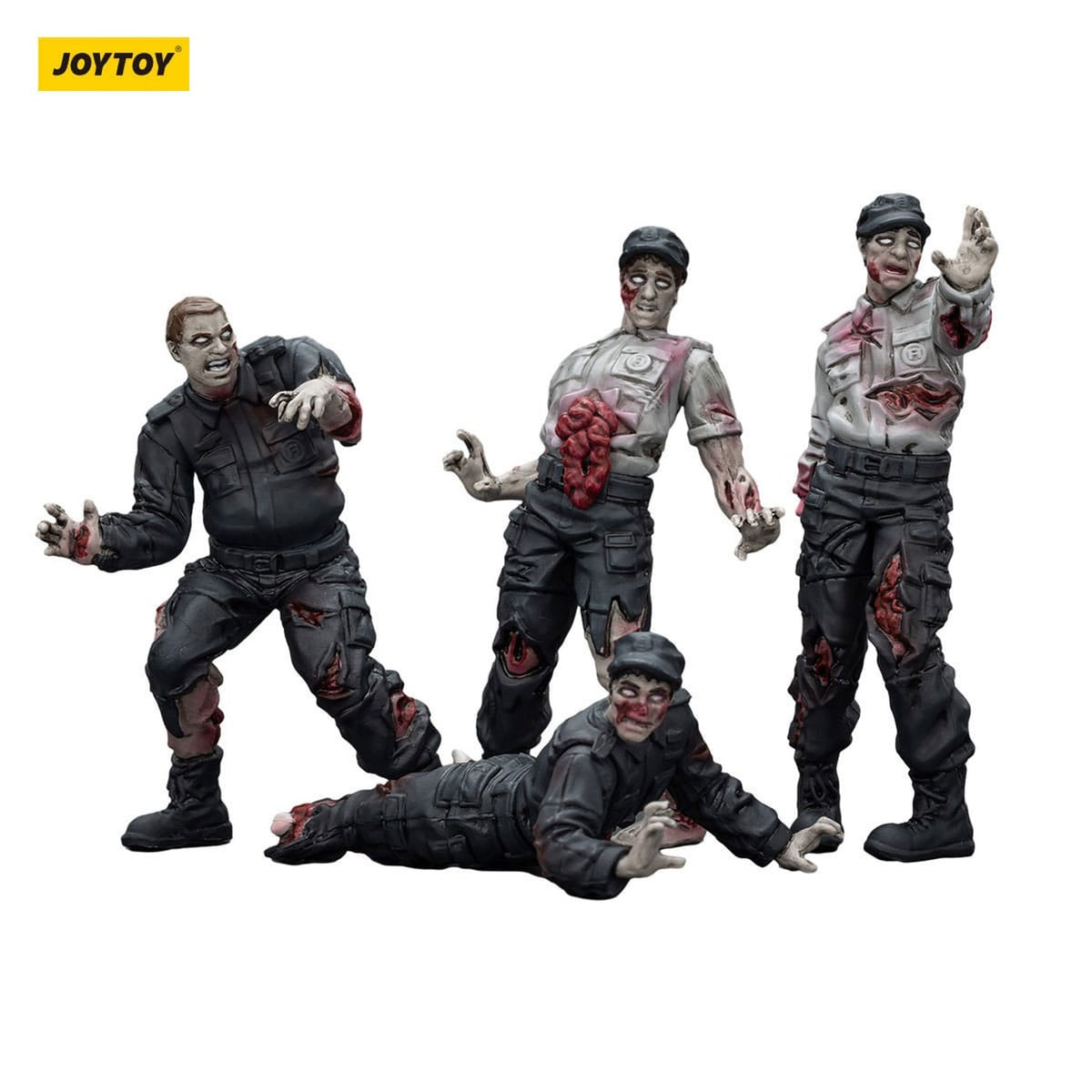 Image produit Zombie Dark Source – Pack de 4 figurines d’action Security Guards 8 cm