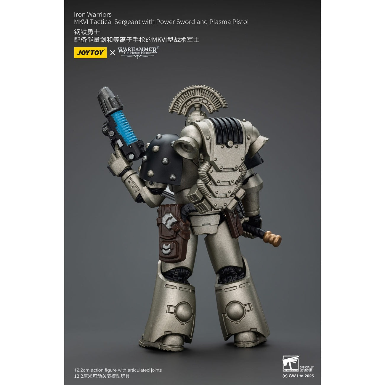 Image produit Warhammer The Horus Heresy figurine articulée 1/18 Iron Warriors MKVI Tactical Sergeant with Power Sword and Plasma Pistol 12 cm