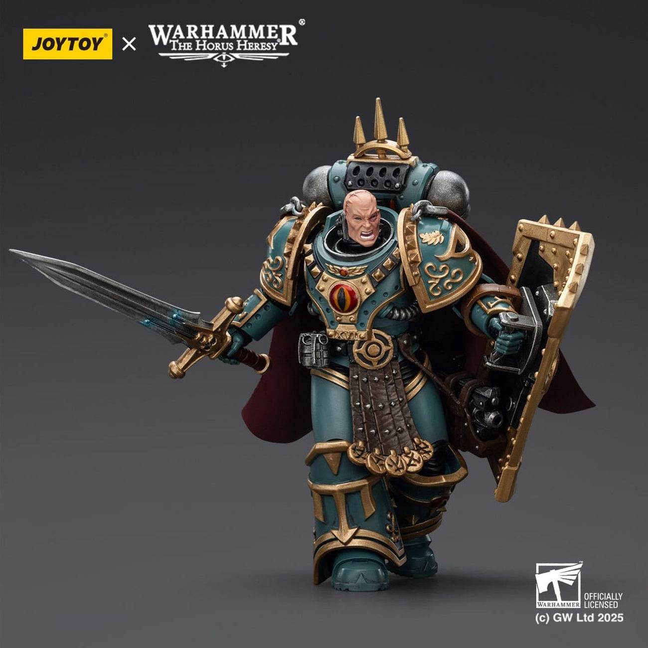 Image produit Warhammer The Horus Heresy figurine articulée Sons of Horus Little Horus Aximand Captain of the 5th Company 20 cm
