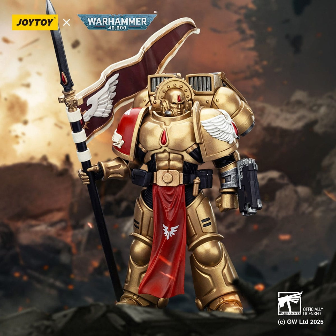 Image produit Warhammer 40,000 : Combat Patrol Blood Angels Figurine articulée Sanguinary Guard 3 avec Angelus Boltgun et Encarmine Spear 20 cm