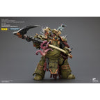 Image produit Warhammer 40k Figurine articulée 1/18 Death Guard Deathshroud Terminator 2 avec Manreaper et Plaguespurter Gauntlet 14 cm