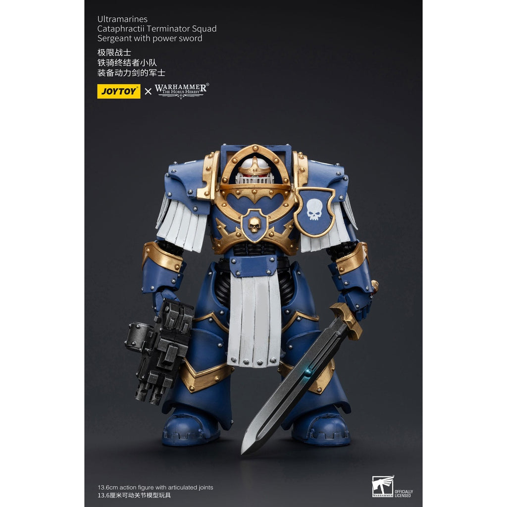 Image produit Warhammer The Horus Heresy Figurine articulée 1/18 Ultramarines Cataphractii Terminator Squad Sergeant with Power Sword 14 cm