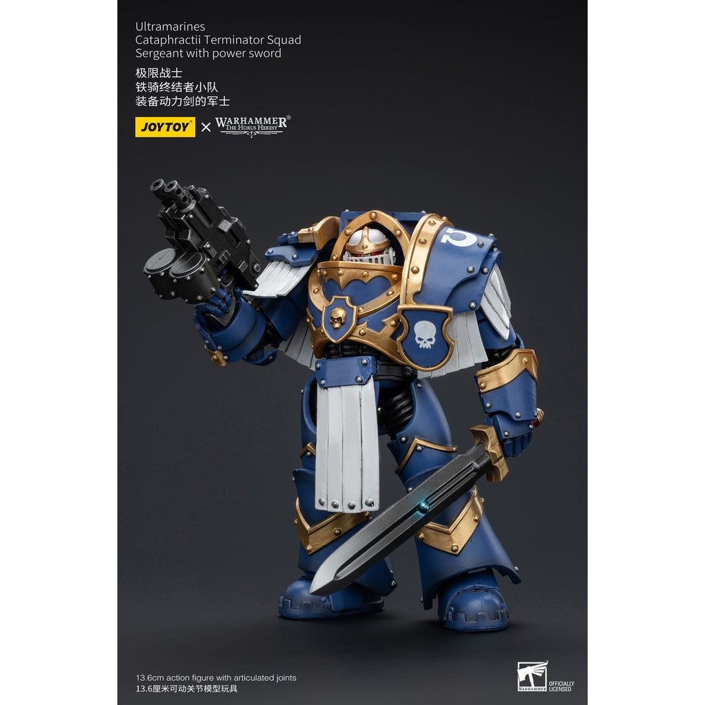 Image produit Warhammer The Horus Heresy Figurine articulée 1/18 Ultramarines Cataphractii Terminator Squad Sergeant with Power Sword 14 cm
