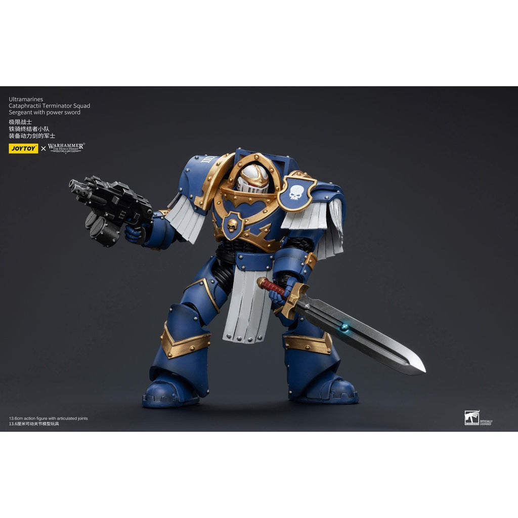 Image produit Warhammer The Horus Heresy Figurine articulée 1/18 Ultramarines Cataphractii Terminator Squad Sergeant with Power Sword 14 cm