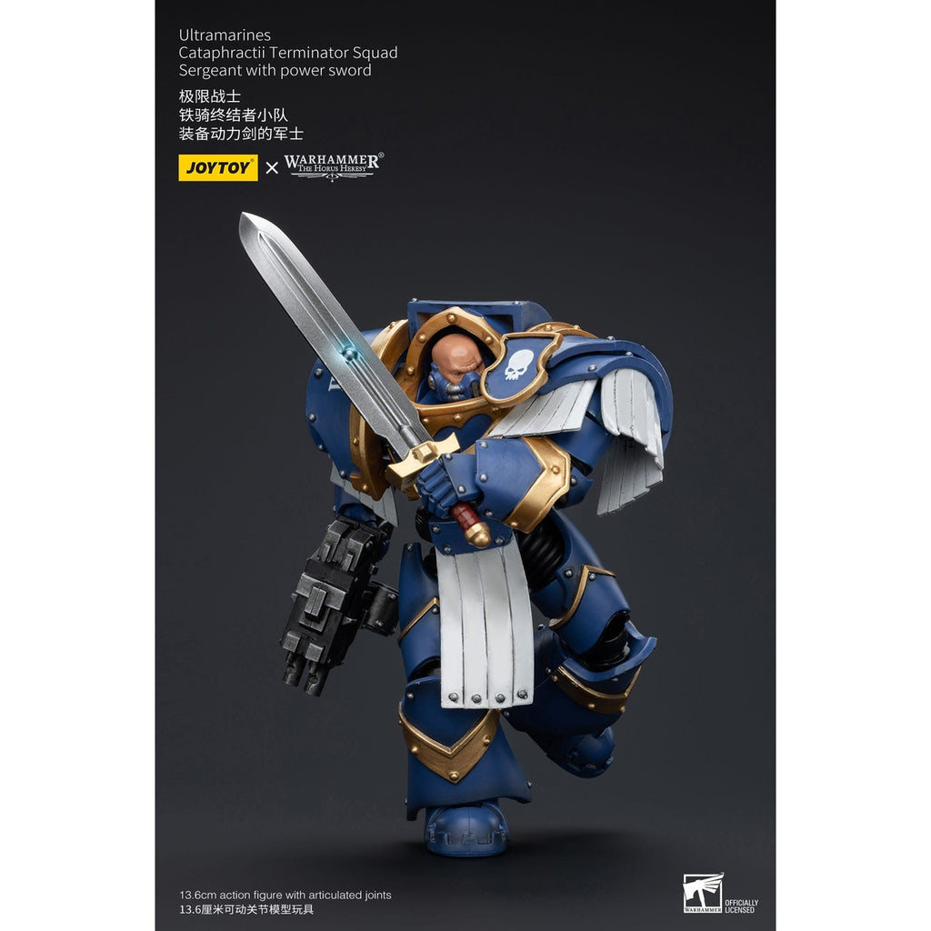 Image produit Warhammer The Horus Heresy Figurine articulée 1/18 Ultramarines Cataphractii Terminator Squad Sergeant with Power Sword 14 cm