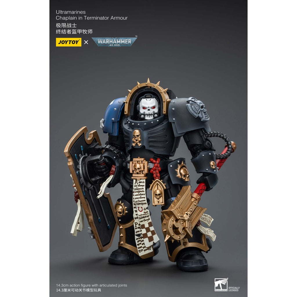 Image produit Warhammer 40k Figurine articulée 1/18 Ultramarines Chapelain en Terminator Armour 12 cm