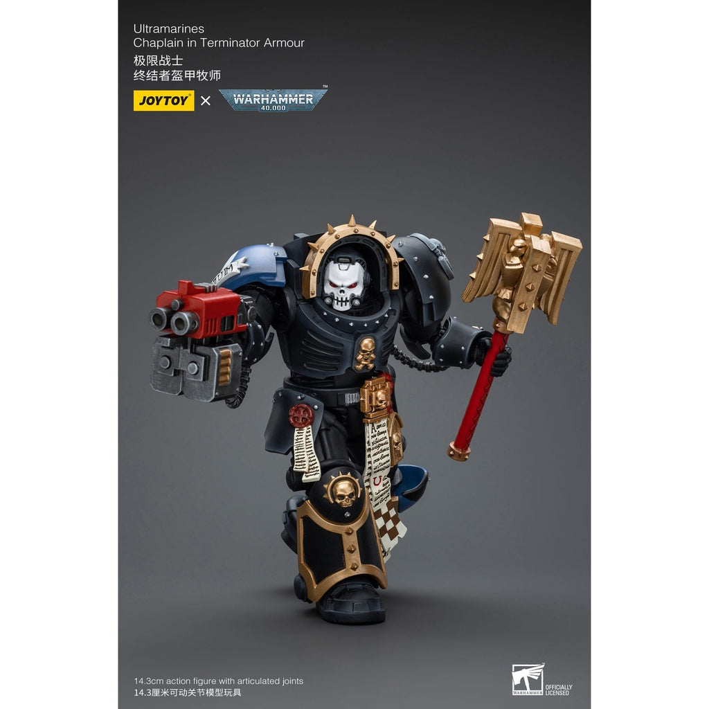 Image produit Warhammer 40k Figurine articulée 1/18 Ultramarines Chapelain en Terminator Armour 12 cm