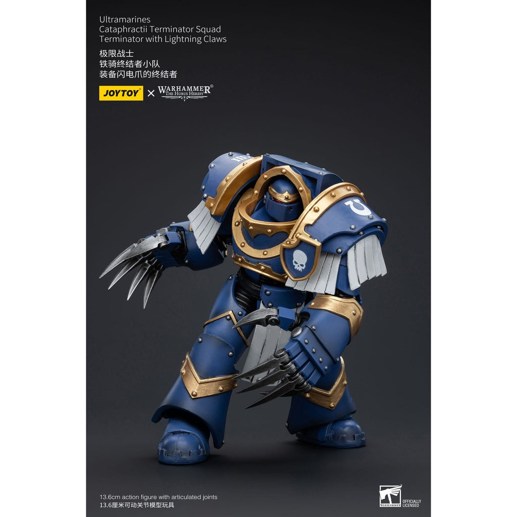 Image produit Warhammer The Horus Heresy figurine articulée 1/18 Ultramarines Cataphractii Terminator Squad Terminator with Lightning Claws 1