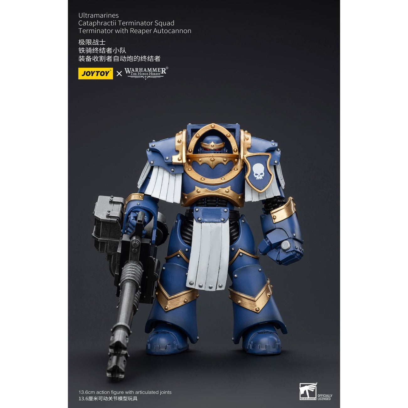 Image produit Warhammer The Horus Heresy Figurine articulée 1/18 Ultramarines Cataphractii Terminator Squad Terminator avec Reaper Autocannon