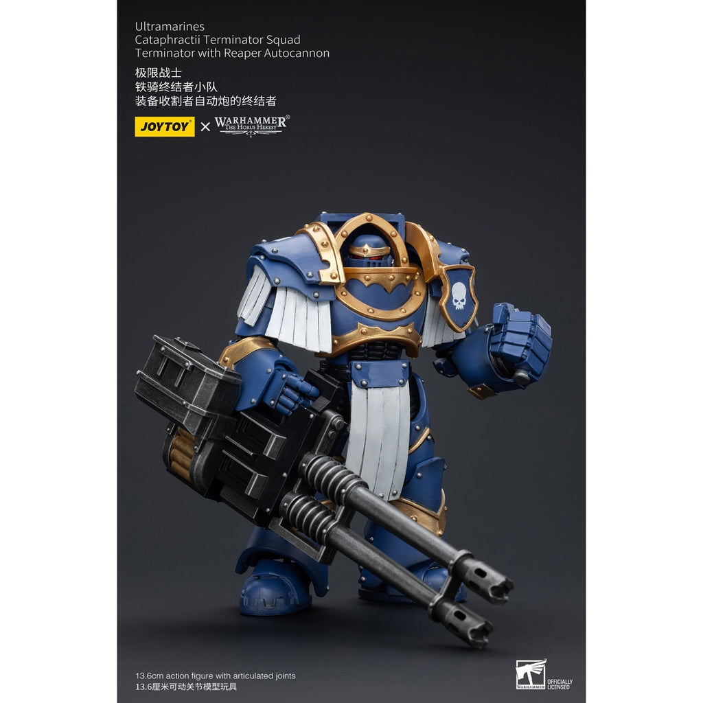 Image produit Warhammer The Horus Heresy Figurine articulée 1/18 Ultramarines Cataphractii Terminator Squad Terminator avec Reaper Autocannon