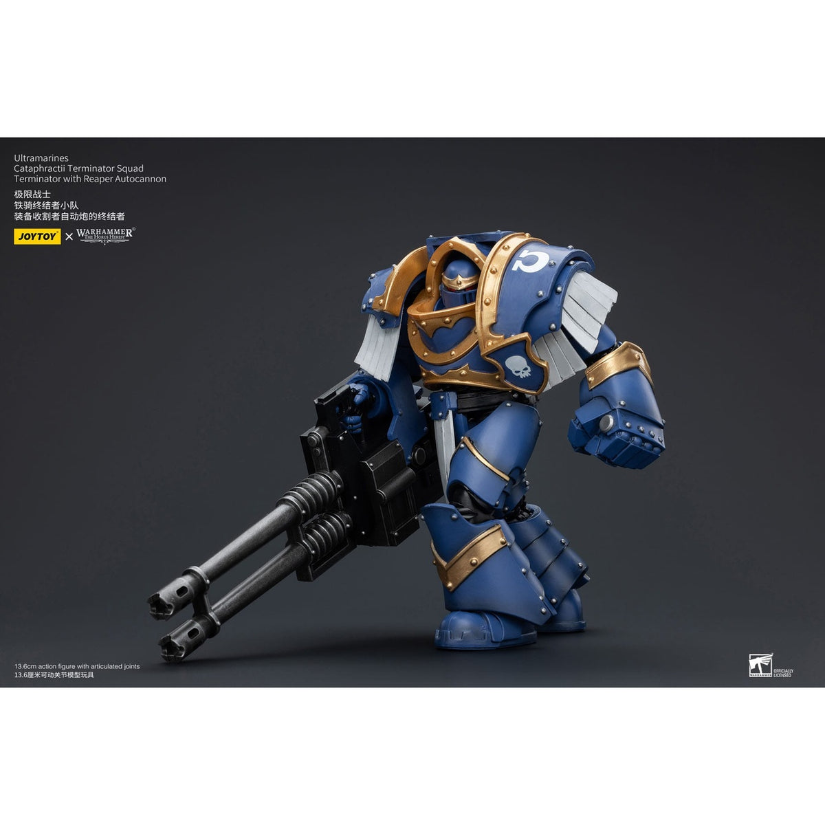 Image produit Warhammer The Horus Heresy Figurine articulée 1/18 Ultramarines Cataphractii Terminator Squad Terminator avec Reaper Autocannon
