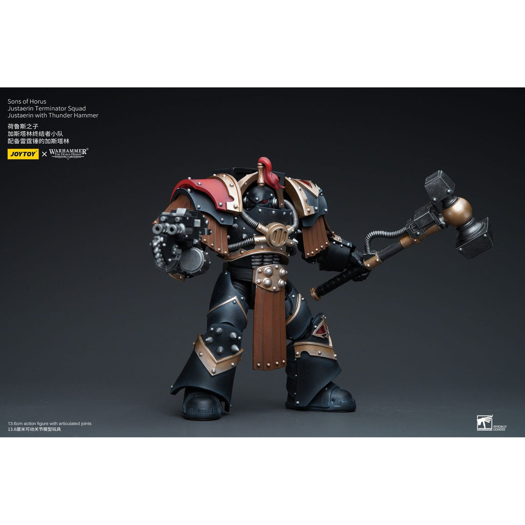 Image produit Warhammer The Horus Heresy figurine articulée 1/18 Sons of Horus Justaerin Terminator Squad Justaerin avec Thunder Hammer 12 cm