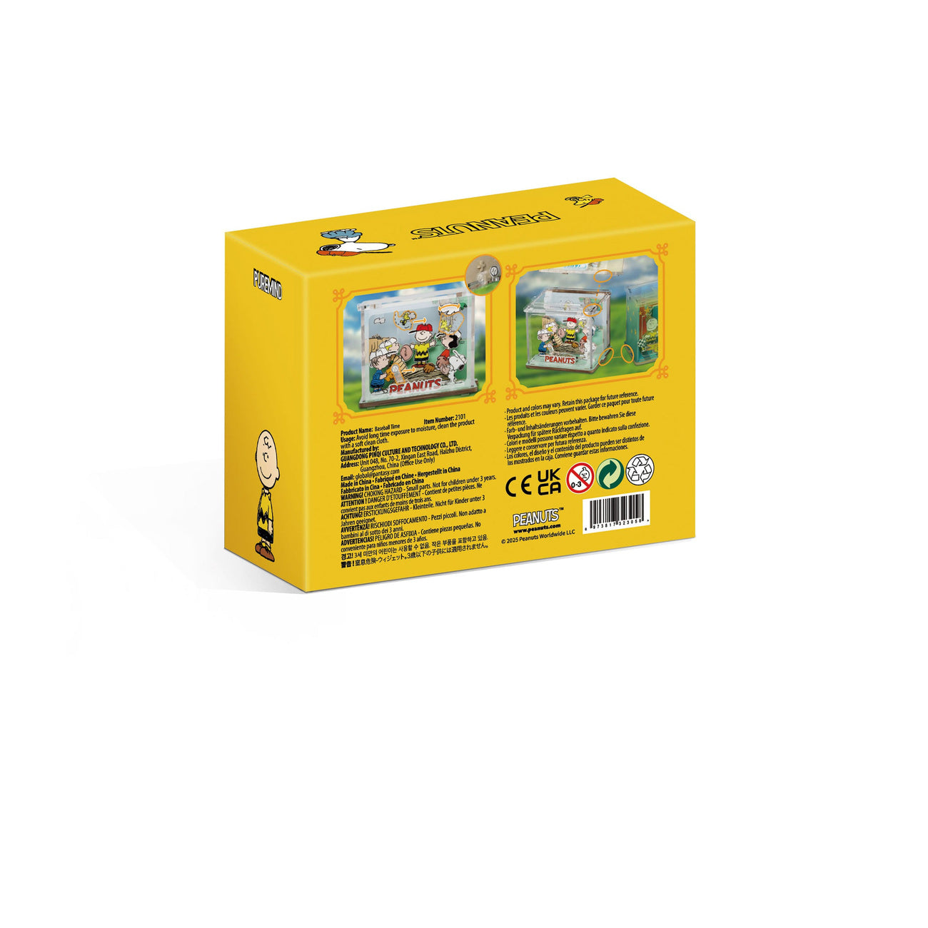 Product image Peanuts Puremind DIY Mini Scene Building Set – Baseball Time