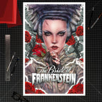Image produit La Fiancée de Frankenstein affiche d’art Bride Afterlife par Brian M. Viveros 61 x 41 cm – non encadrée