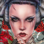 Image produit La Fiancée de Frankenstein affiche d’art Bride Afterlife par Brian M. Viveros 61 x 41 cm – non encadrée