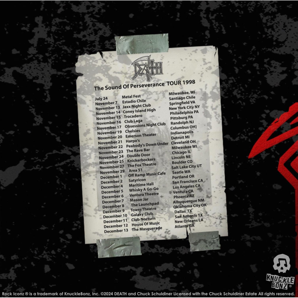 Image produit Death Rock Ikonz On Tour Statue Road Case & Décor de Scène Set The Sound of Perseverance Tour 1998