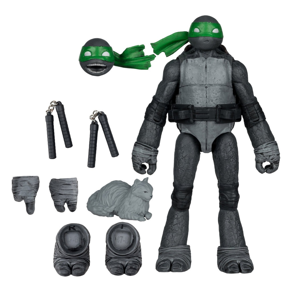 Image produit Teenage Mutant Ninja Turtles Page Punchers figurine articulée Michelangelo (Black White & Green) (Red Platinum Edition) 13 cm