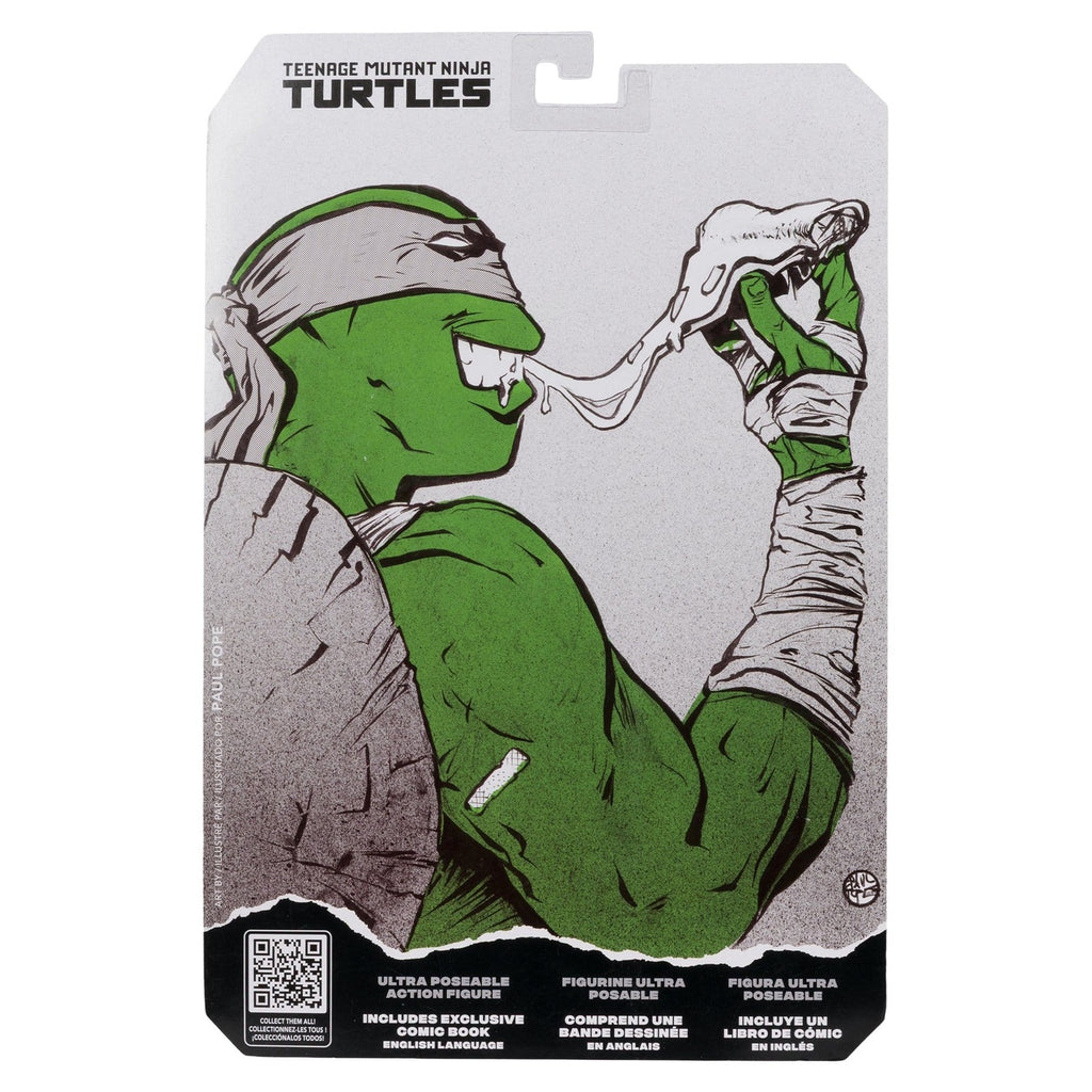 Image produit Teenage Mutant Ninja Turtles Page Punchers figurine articulée Michelangelo (Black White & Green) (Red Platinum Edition) 13 cm